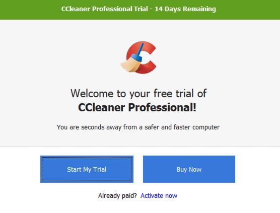 Chọn Start My Trial