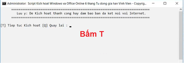 Nhấn phím T