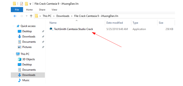 Tìm đến thư mục chứa tệp tin như hình