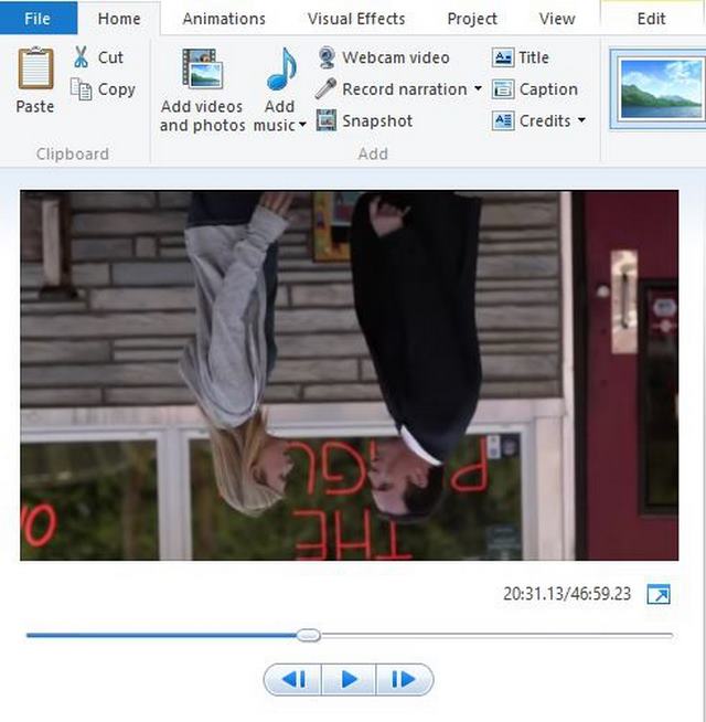 Ảnh 10: Xoay video bị ngược trên Windows Movie Maker Ảnh 10: Xoay video bị ngược trên Windows Movie Maker