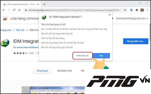 Ảnh 2: Bấm chọn cài nút "Thêm tiện ích" Ảnh 2: Bấm chọn cài nút "Thêm tiện ích"
