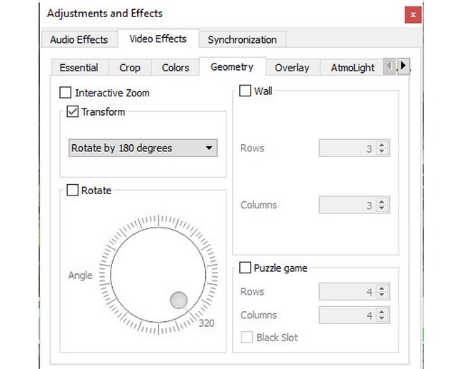 Ảnh 9: Chọn thẻ Video Effects và chọn mục Geometry Ảnh 9: Chọn thẻ Video Effects và chọn mục Geometry