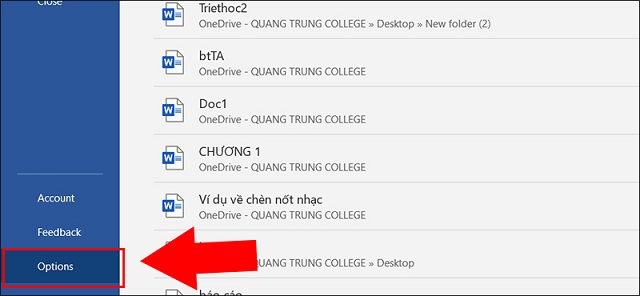 Chọn Option Chọn Option