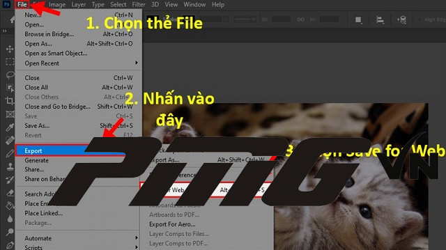 Chọn Save for Web Chọn Save for Web