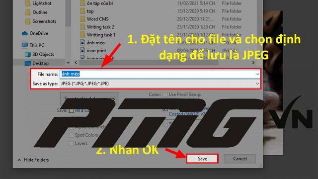 Chọn định dạng file muốn lưu Chọn định dạng file muốn lưu
