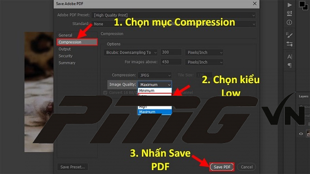 Chọn kiểu Low và lưu ảnh Chọn kiểu Low và lưu ảnh