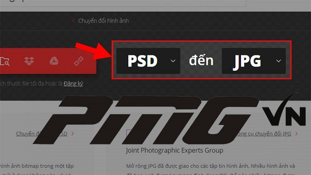 Chọn kiểu chuyển đổi từ PSD sang JPG Chọn kiểu chuyển đổi từ PSD sang JPG