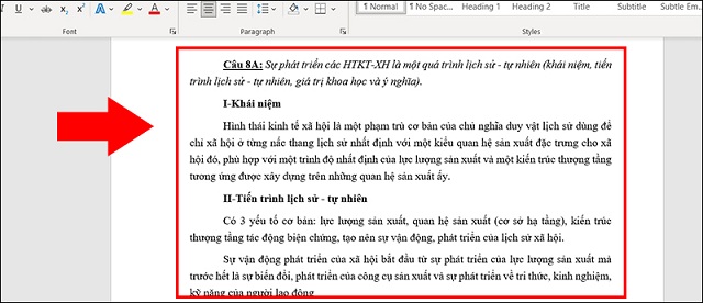 Kết quả file Word hết dấu gạch đỏ Kết quả file Word hết dấu gạch đỏ