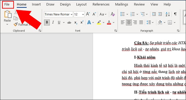 Mở Word lên và chọn File Mở Word lên và chọn File