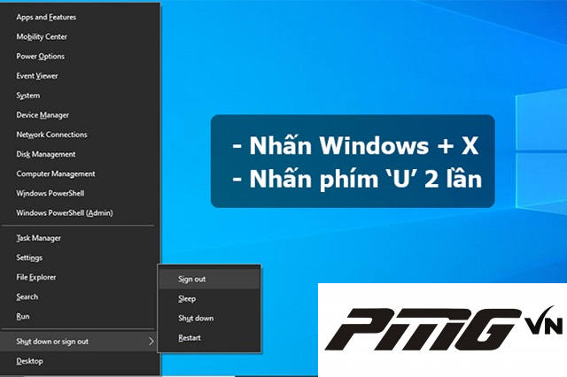 Nhấn Windows + X + U + U để tắt máy nhanh trong Win 8 và Win 10 Nhấn Windows + X + U + U để tắt máy nhanh trong Win 8 và Win 10