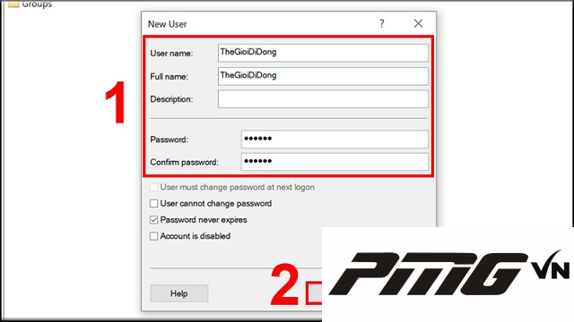 Nhập các thông tin hệ thống yêu cầu và nhấn Create Nhập các thông tin hệ thống yêu cầu và nhấn Create
