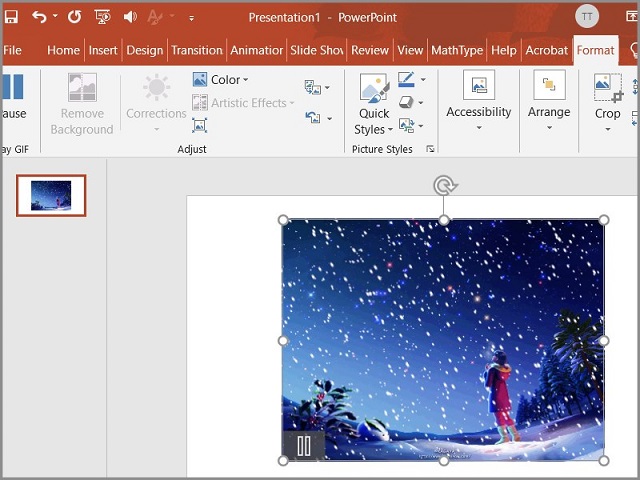 Slide PowerPoint chèn ảnh động thành công Slide PowerPoint chèn ảnh động thành công