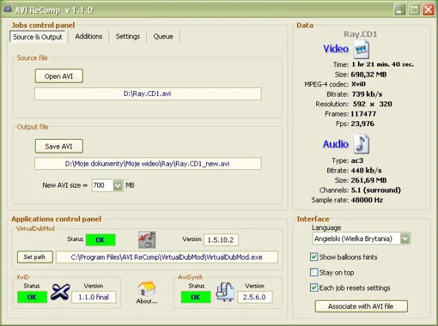 Hướng dẫn tải và cài đặt Avi Recomp đầy đủ full crack 2 AVI RC là phần mềm hỗ trợ nén file video và nhiều tính năng khác