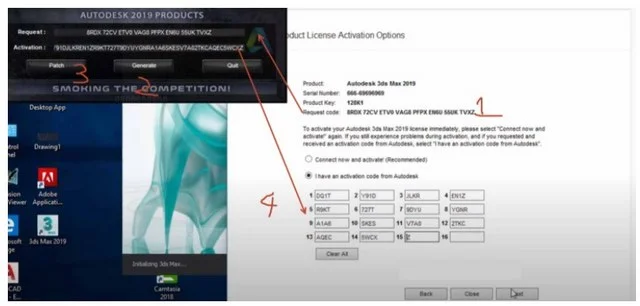 3DS Max 2016: Hướng dẫn download, cài đặt chi tiết 12 Ảnh 11: Lần lượt chọn mục Patch và Generate