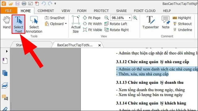 Cách copy file PDF cực nhanh và dễ dàng bạn không nên bỏ qua 12 Copy nội dung (text) trong file PDF - Bước 2