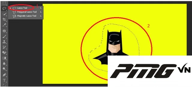 Hướng dẫn 4 cách xóa trong Photoshop chi tiết từ A đến Z 12 Ảnh 12: Tạo vùng chọn bằng công cụ Lasso Tool