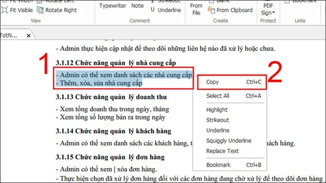 Cách copy file PDF cực nhanh và dễ dàng bạn không nên bỏ qua 13 Copy nội dung (text) trong file PDF - Bước 3