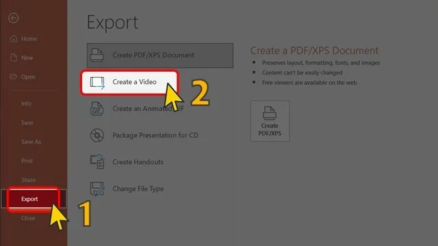 Hướng dẫn 2 cách chuyển PowerPoint sang video chi tiết nhất 4 Bước 2 của quá trình chuyển sang video từ một file thuyết trình