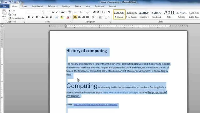 2 Cách bỏ Formatted trong Word 2010 dễ như ăn kẹo 5 Bạn cần bôi đen toàn bộ văn bản mà bạn muốn định dạng