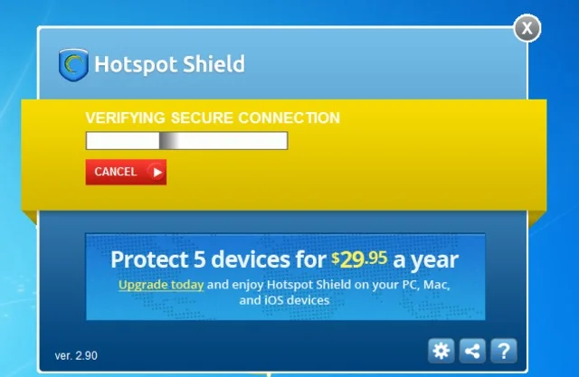 Cài đặt Hotspot Shield bản full crack vô cùng đơn giản 6 Cho phép phần mềm bảo vệ thiết bị của bạn