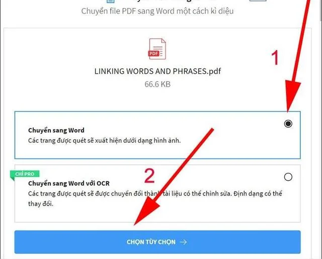 7 cách copy hình ảnh từ file PDF sang Word khỏi lo bị lỗi 5 Copy ảnh từ PDF sang Word bằng cách chuyển file PDF sang Word online - Bước 2