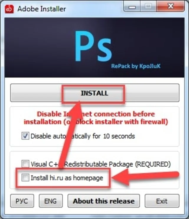 Hướng dẫn tải và cài đặt Photoshop 2020 Full Crack Vĩnh Viễn 6 Nhấn nút Install để bắt đầu cài đặt phần mềm