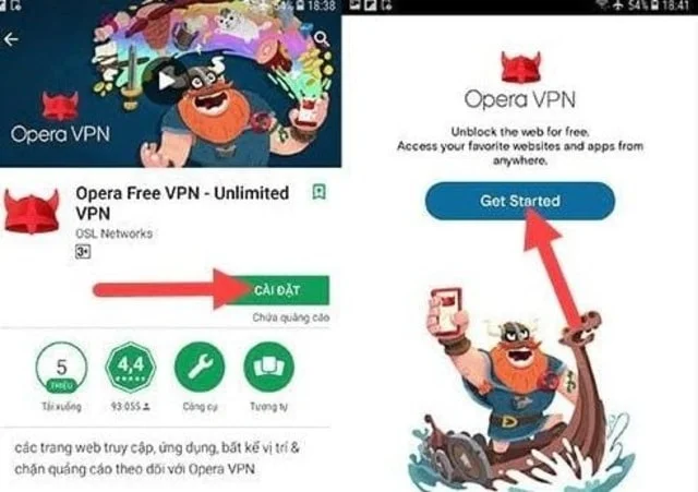 Trọn bộ cách fake ip, ẩn ip, đổi ip cực nhanh cho điện thoại và PC 6 Tải Opera VPN để Fake ip cho Android