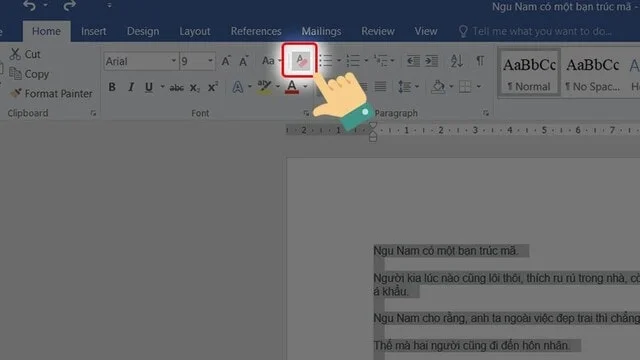 2 Cách bỏ Formatted trong Word 2010 dễ như ăn kẹo 6 Trên thanh công cụ của word, bạn nhấp chuột vào biểu tượng “Clearing Formatting” như hình ảnh