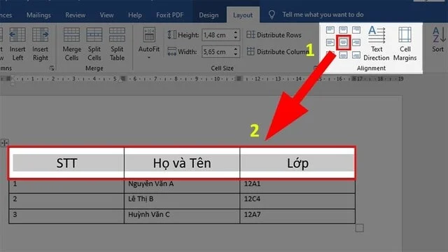 4 cách căn giữa ô trong Word cực đơn giản, ai cũng làm được 7 Bạn căn chỉnh chính giữa ô với Align Center