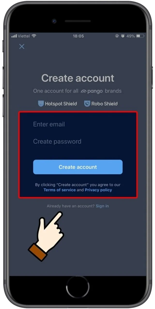 Cài đặt Hotspot Shield bản full crack vô cùng đơn giản 8 Tạo tài khoản Gmail của bạn theo yêu cầu