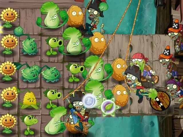 Cách tải Plants Vs Zombies 2 full crack dùng vĩnh viễn 9 Vượt qua màn bản đồ cướp biển Pirate World khá khó nhằn với cỏ gai Spider Weeks và cải Bonk Choy