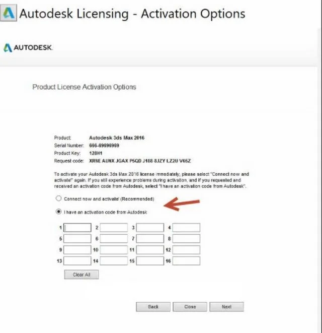 3DS Max 2016: Hướng dẫn download, cài đặt chi tiết 10 Ảnh 9: Tick chọn vào dòng "Request an activation code using an offline method"