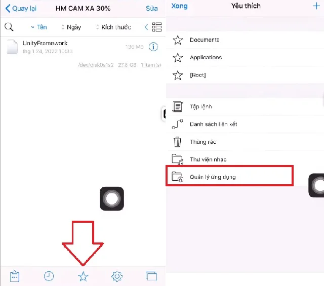 Bỏ túi ngay cách hack map Liên Quân chuẩn xịn xò 8 Bấm chọn biểu tượng hình ngôi sao rồi click vào quản lý ứng dụng