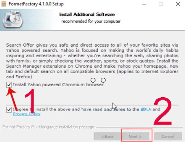 Cách tải và sử dụng Format Factory đơn giản nhất 5 Bỏ Install >> chọn I agree >> Nhấn Next