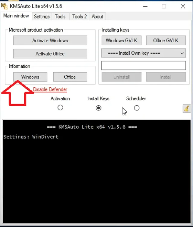 Bước 2: Bấm chọn “ Windows” để lựa chọn phiên bản của bạn