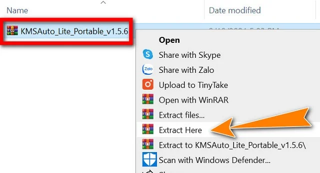 Bước 3: Giải nén file vừa tải