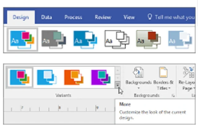 Chỉ dẫn tải và cài đặt Microsoft Visio 2016 đơn giản 22 Bước 6: Áp dụng Themes và Variants