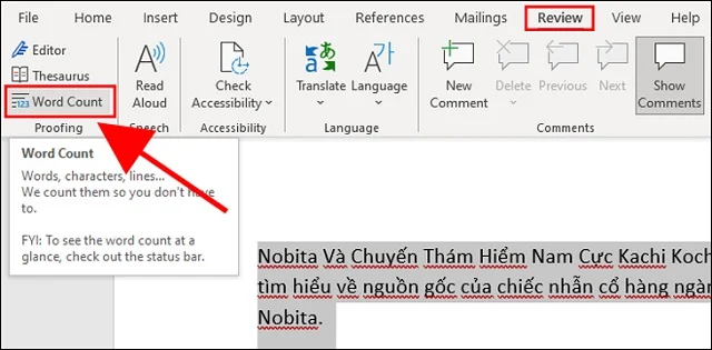 Trọn vẹn bộ 5 cách đếm ký tự trong Word trên điện thoại và máy tính 2 Cách đếm số từ, số dòng và cả số đoạn trong Word