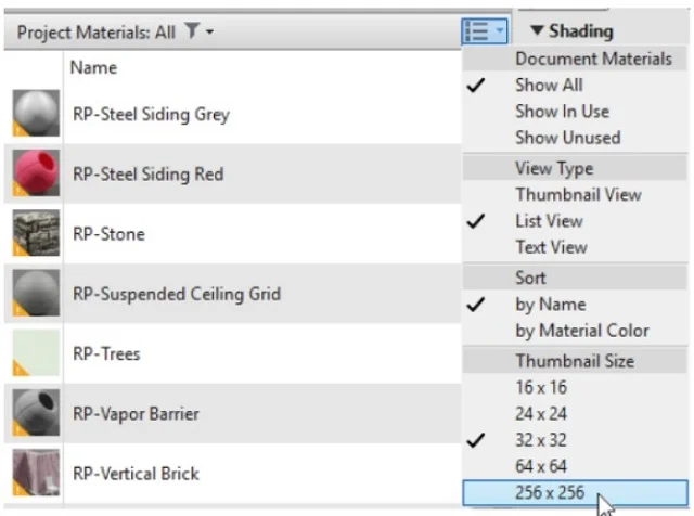 Hướng dẫn tải và cài đặt Revit 2020 bản full crack 8 Cải tiến biểu tượng trong thư viện vật liệu