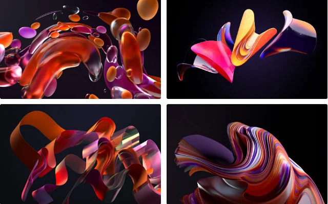 Hướng dẫn cách thay hình nền win 11 wallpaper cực đơn giản 5 Captured Motion lấy cảm hứng từ những vòng xoáy và bong bóng trừu tượng