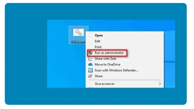 Mách bạn 2 cách Active Win 8 bản quyền vĩnh viễn 9 Chạy file với quyền Admin
