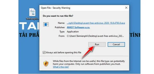 Chia sẻ cách cài đặt Avast Premier antivirus Full 2021 7 Cho phép chương trình chạy trên máy tính