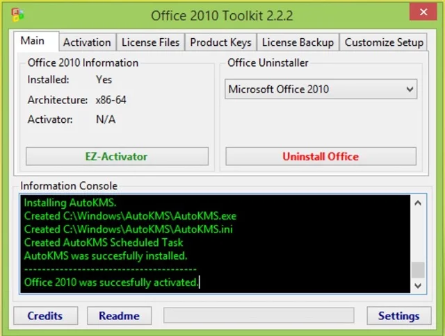 Cập nhật cách tải Word 2010 miễn phí đơn giản nhất 8 Chọn EZ-Activator là hoàn thành tải bản word 2010 download