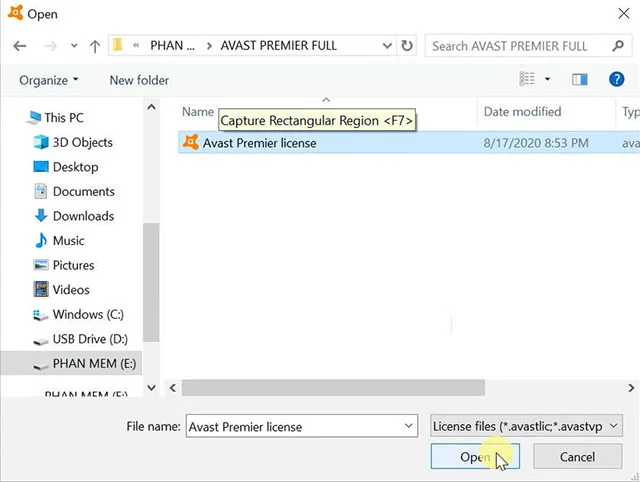 Tổng hợp key kích hoạt Key Avast Premier cập nhật mới 14 Chọn File phần mềm cần kích hoạt