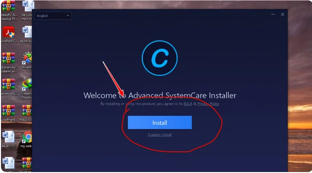 Tải và cài đặt Advanced SystemCare bản full mới nhất 6 Chọn Install để cài đặt