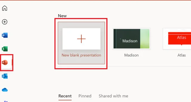 Bí quyết để sở hữu các cách ghép video vào PowerPoint đơn giản và nhanh gọn 2 Chọn New blank presentation để tạo PowerPoint mới