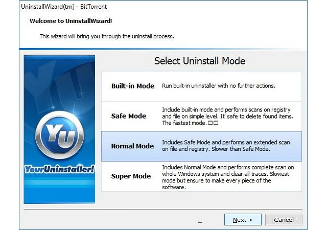 Chọn Normal Mode và nhấn Next
