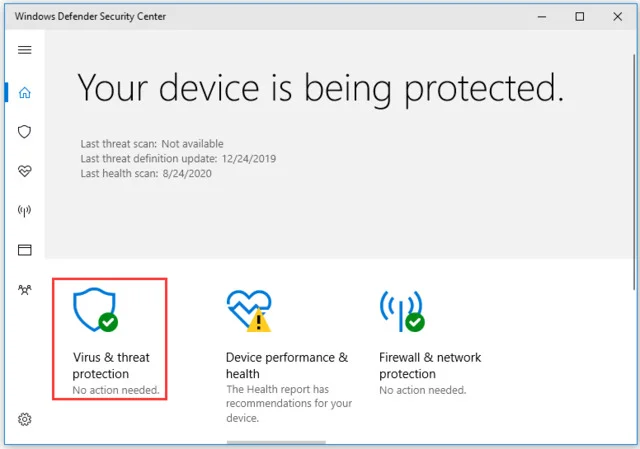 Download Driver Easy Full Crack Miễn Phí (Link Google Drive) 6 Chọn chức năng Virus & threat protection function