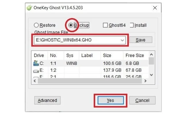 Hướng dẫn cách Ghost Win 7 tại nhà đơn giản nhất 21 Chọn mục Backup để tránh trường hợp hệ điều hành gặp lỗi