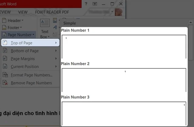 Bí quyết về cách đánh dấu trang trong Word một cách đơn giản và dễ dàng 2 Chọn vị trí đánh số trang